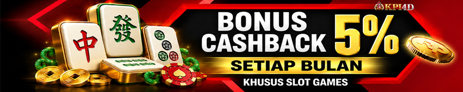 BONUS CASHBACK 5% SETIAP BULAN